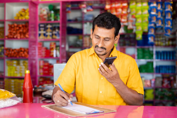 Buyer browsing local marketplace products